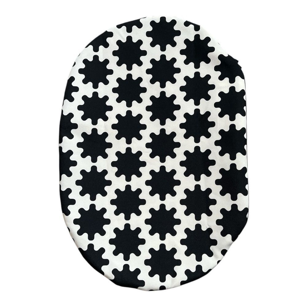 IKEA LURVIG Black and White Print Pet Cat Dog Bed Cover with Zipper Closure